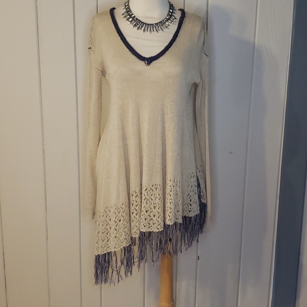 Asymmetrical light weight sweater